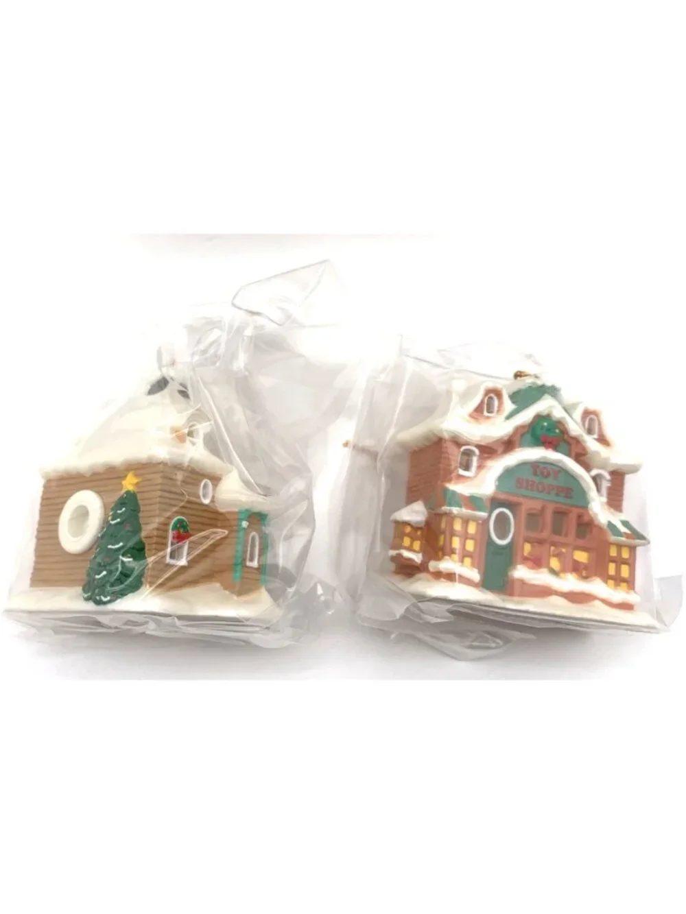 Avon Snow Frost Falls Victorian Village Light Covers House Toy Shoppe Unused